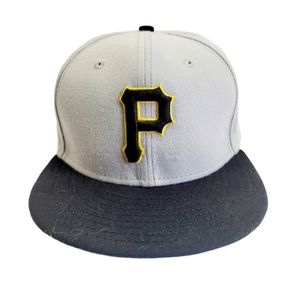 New Era 59FIFTY Pittsburg Pirates Baseball Gray/Black Hat/Cap Size 7 1/8